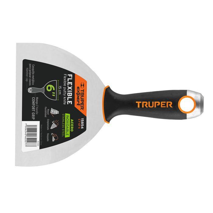 Espátula flexible 6' acero inoxidable, Comfort Grip, EXPERT