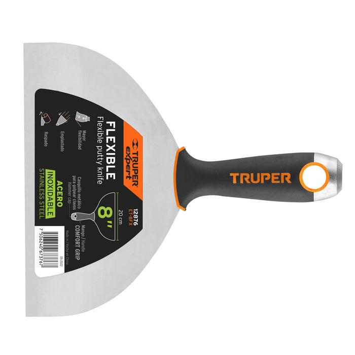 Espátula flexible 8' acero inoxidable, Comfort Grip, EXPERT