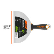 Espátula flexible 8' acero inoxidable, Comfort Grip, EXPERT
