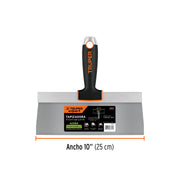Espátula tapizadora de 10' acero inoxidable, TRUPER EXPERT