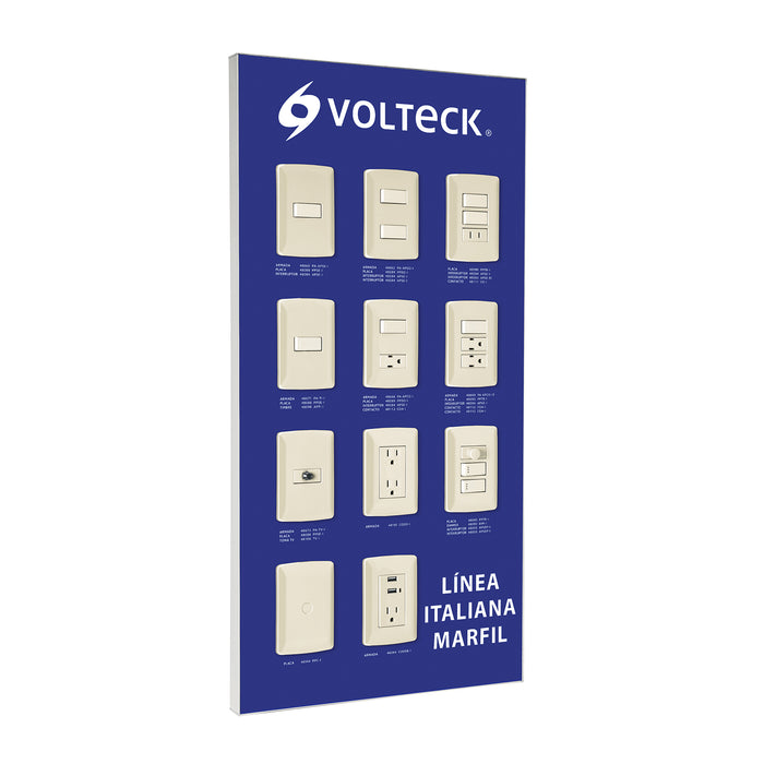 Exhibidor línea italiana, VOLTECK