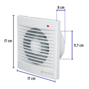 Extractor de aire de 5', blanco, VOLTECK