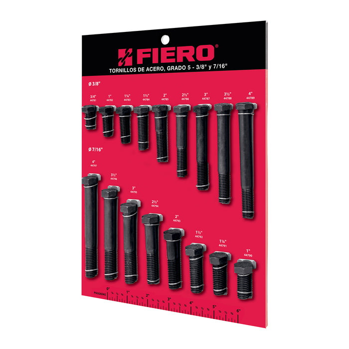 Exhibidor FIERO de tornillos #2, grado 5