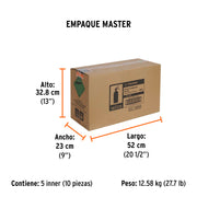Extintor portátil recargable 0.5 kg, polvo tipo ABC, TRUPER