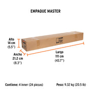 Extensión de aluminio para rodillo, 2 m, TRUPER