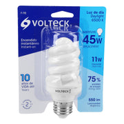 Lámpara espiral T3 11 W luz de día en blíster, VOLTECK