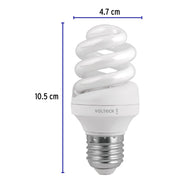 Lámpara espiral T3 11 W luz de día en blíster, VOLTECK