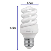 Lámpara espiral T3 13 W luz de día en blíster, VOLTECK