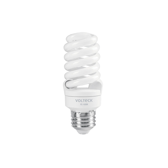Lámpara espiral mini T2 15 W luz de día en blíster, VOLTECK