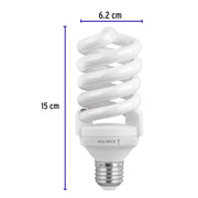 Pack 4 lámparas espiral T4 24 W luz de día, caja, VOLTECK