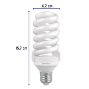 Pack 2 lámparas espiral T4 28 W luz de día, blíster, VOLTECK