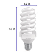Pack 4 lámparas espiral T4 28 W luz de día, caja, VOLTECK