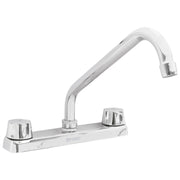 Mezcladora 8' fregadero cromo, cuello largo,compresión,BASIC
