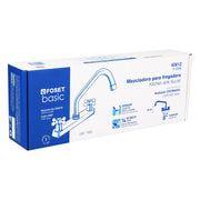 Mezcladora 8' fregadero cromo, cuello largo, cruceta, BASIC