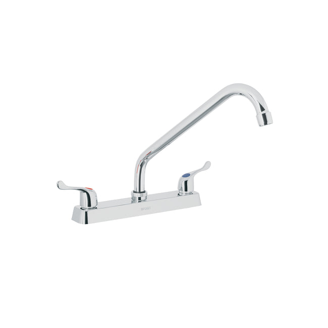 Mezcladora 8' fregadero cromo, cuello largo, palanca, BASIC