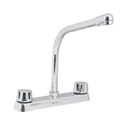Mezcladora 8' fregadero cromo, cuello cobra,compresión,BASIC
