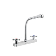 Mezcladora 8' fregadero cromo, cuello cobra, cruceta, BASIC