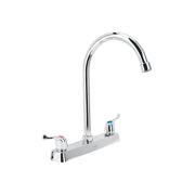 Mezcladora 8' fregadero cromo, cuello curvo, palanca, BASIC