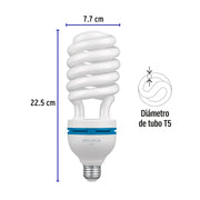 Lámpara espiral T5 45 W alta potencia luz de día, caja