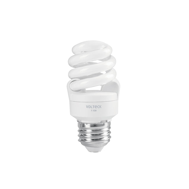 Lámpara espiral mini T2 7 W luz de día en blíster, VOLTECK
