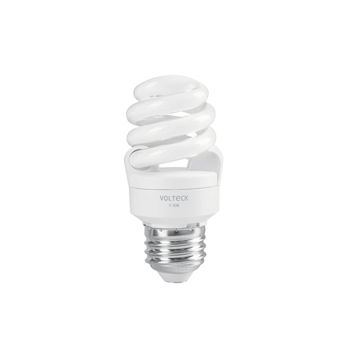 Lámpara espiral mini T2 7 W luz de día en blíster, VOLTECK