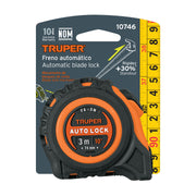 Flexómetro Auto-Lock contra impactos 3 m cinta 16 mm, TRUPER