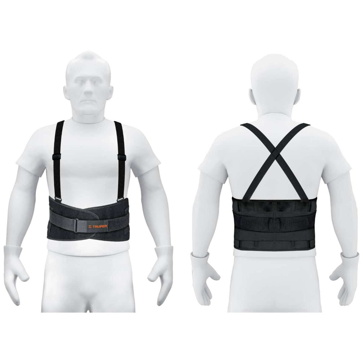 Faja lumbar con tercer cinturón, talla G, TRUPER