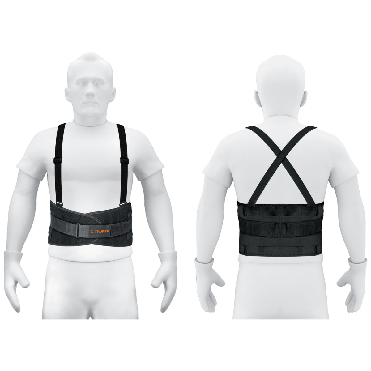 Faja lumbar con tercer cinturón, talla M, TRUPER