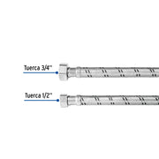 Manguera para boiler, acero inox. 1/2'H x 3/4'H, 150 cm