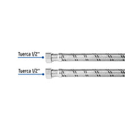 Manguera para boiler, acero inox. 1/2'H x 1/2'H, 120 cm