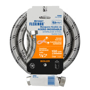 Manguera para boiler, acero inox. 1/2'H x 1/2'H, 150 cm