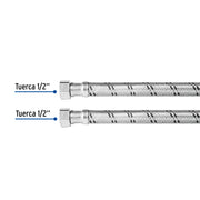 Manguera para boiler, acero inox. 1/2'H x 1/2'H, 150 cm