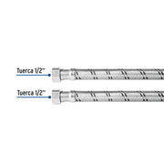 Manguera para boiler, acero inox. 1/2'H x 1/2'H, 40 cm