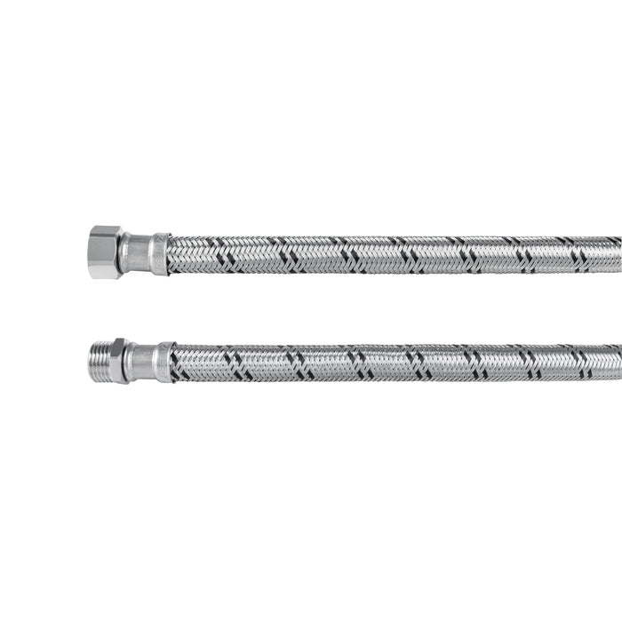 Manguera para boiler, acero inox. 1/2'H x 1/2'M, 60 cm