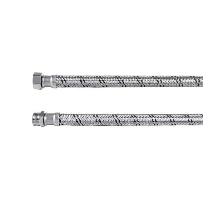 Manguera para boiler, acero inox. 1/2'H x 1/2'M, 80 cm