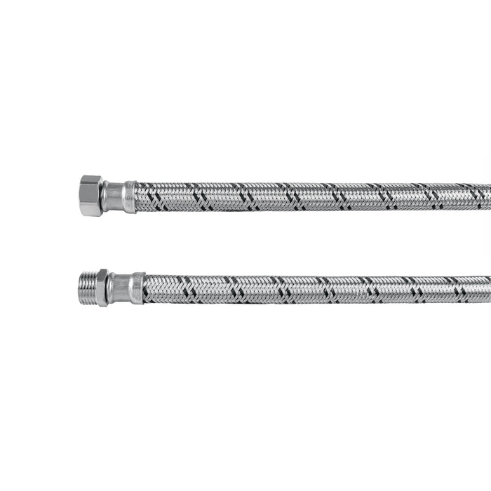 Manguera para boiler, acero inox. 1/2'H x 1/2'M, 80 cm