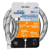 Manguera para boiler, acero inox. 1/2'H x 1/2'H, 80 cm