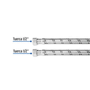 Manguera para boiler, acero inox. 1/2'H x 1/2'H, 80 cm