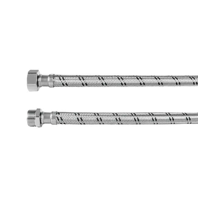 Manguera para boiler, acero inox. 3/4'H x 3/4'M, 60 cm