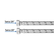 Manguera para boiler, acero inox. 3/4'H x 3/4'H, 60 cm