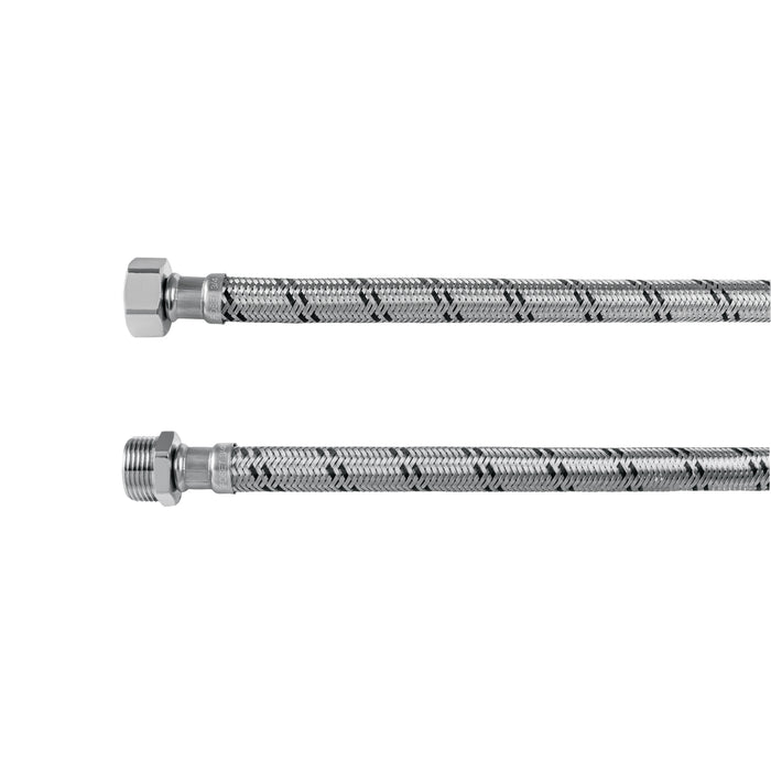 Manguera para boiler, acero inox. 3/4'H x 3/4'M, 80 cm