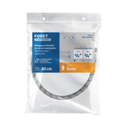 Manguera para boiler, acero inox. 3/4'H x 3/4'M, 80 cm