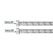 Manguera para boiler, acero inox. 3/4'H x 3/4'H, 80 cm