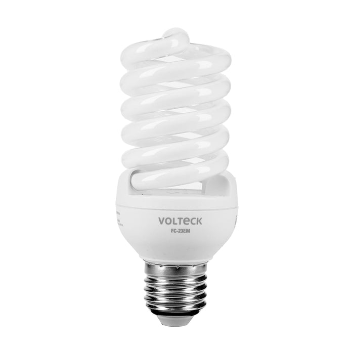 Lámpara espiral mini T2 23 W luz cálida en blíster, VOLTECK