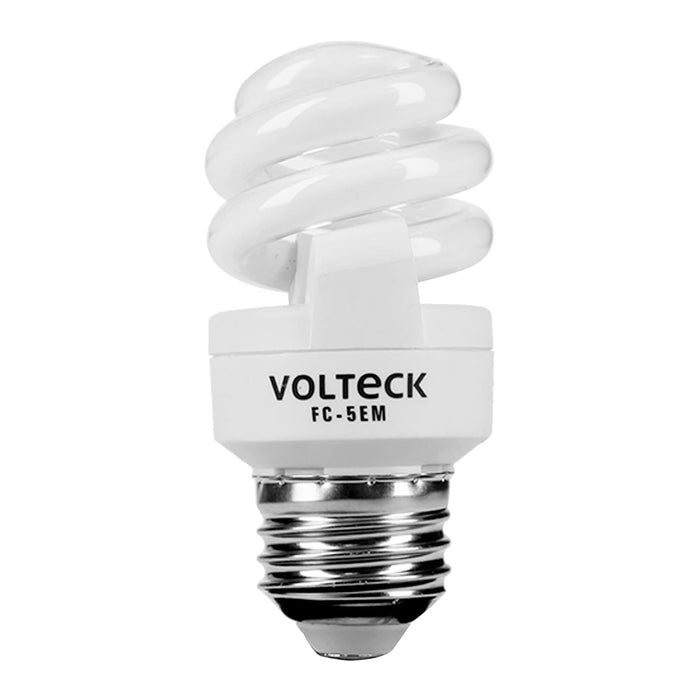 Lámpara espiral mini T2 5 W luz cálida en blíster, VOLTECK