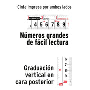 Flexómetro compacto contra impactos 10 m cinta 25 mm, TRUPER