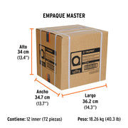 Flexómetro compacto contra impactos 5 m cinta 19 mm, TRUPER