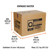 Flexómetro compacto contra impactos 8 m cinta 25 mm, TRUPER