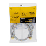 Manguera para gas, aluminio, 5/16' flare, 60 cm, FOSET BASIC