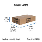 Manguera para gas, aluminio, 3/8' flare, 60 cm, FOSET BASIC